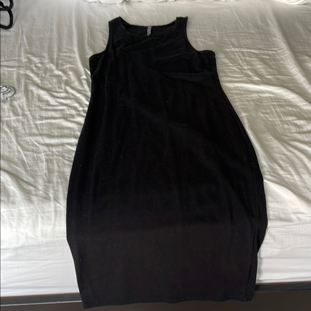 Cotton On Black Sleeveless Sheath Midi Dress